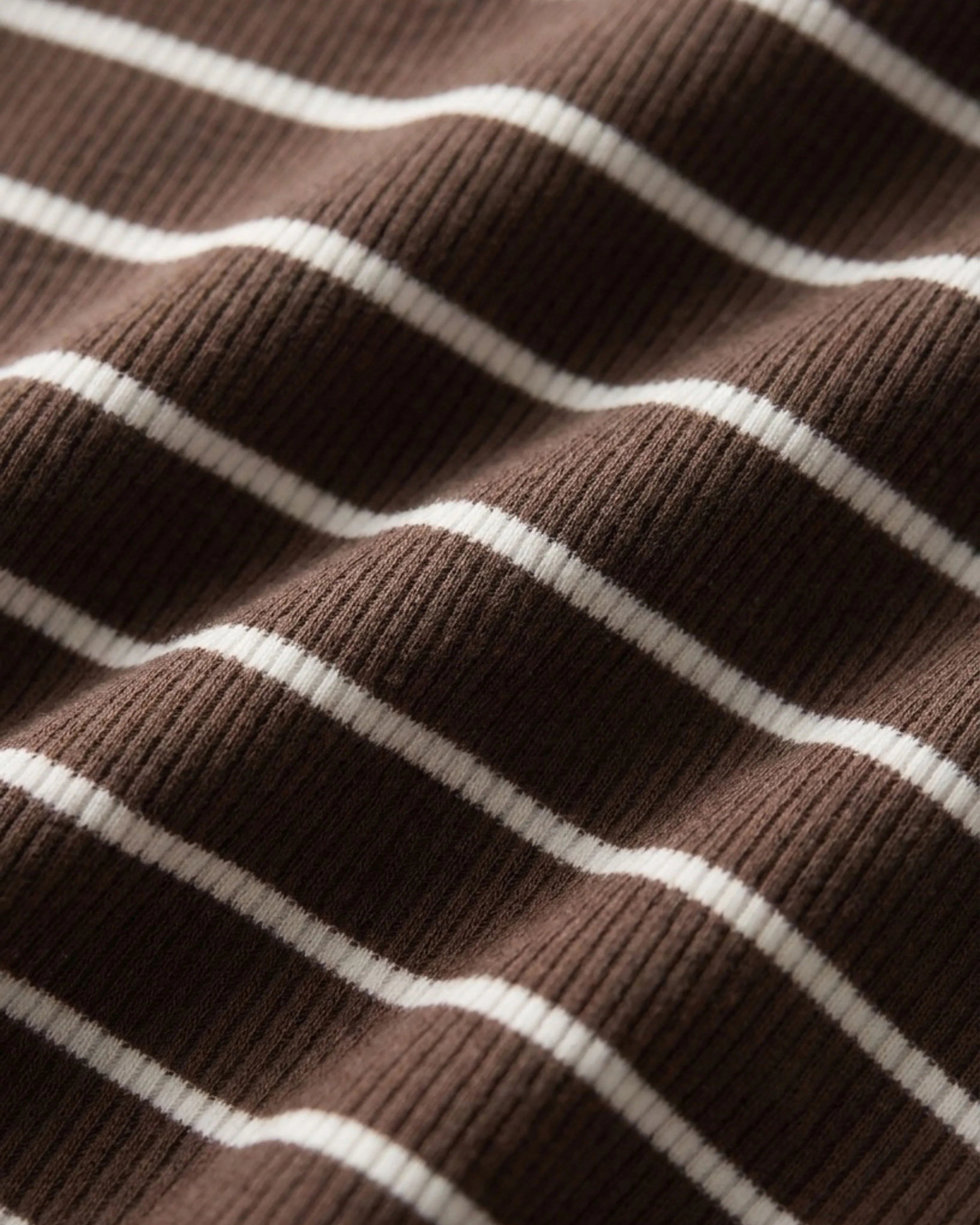 brown and white striped ribbed tank top