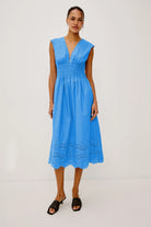 midi dress in blue