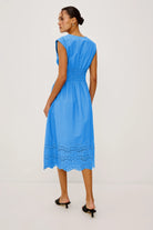 midi dress in blue