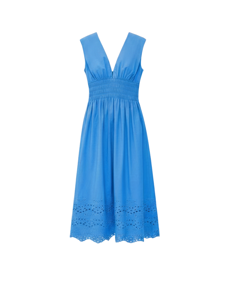 midi dress in blue