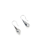 silver bean drop earring