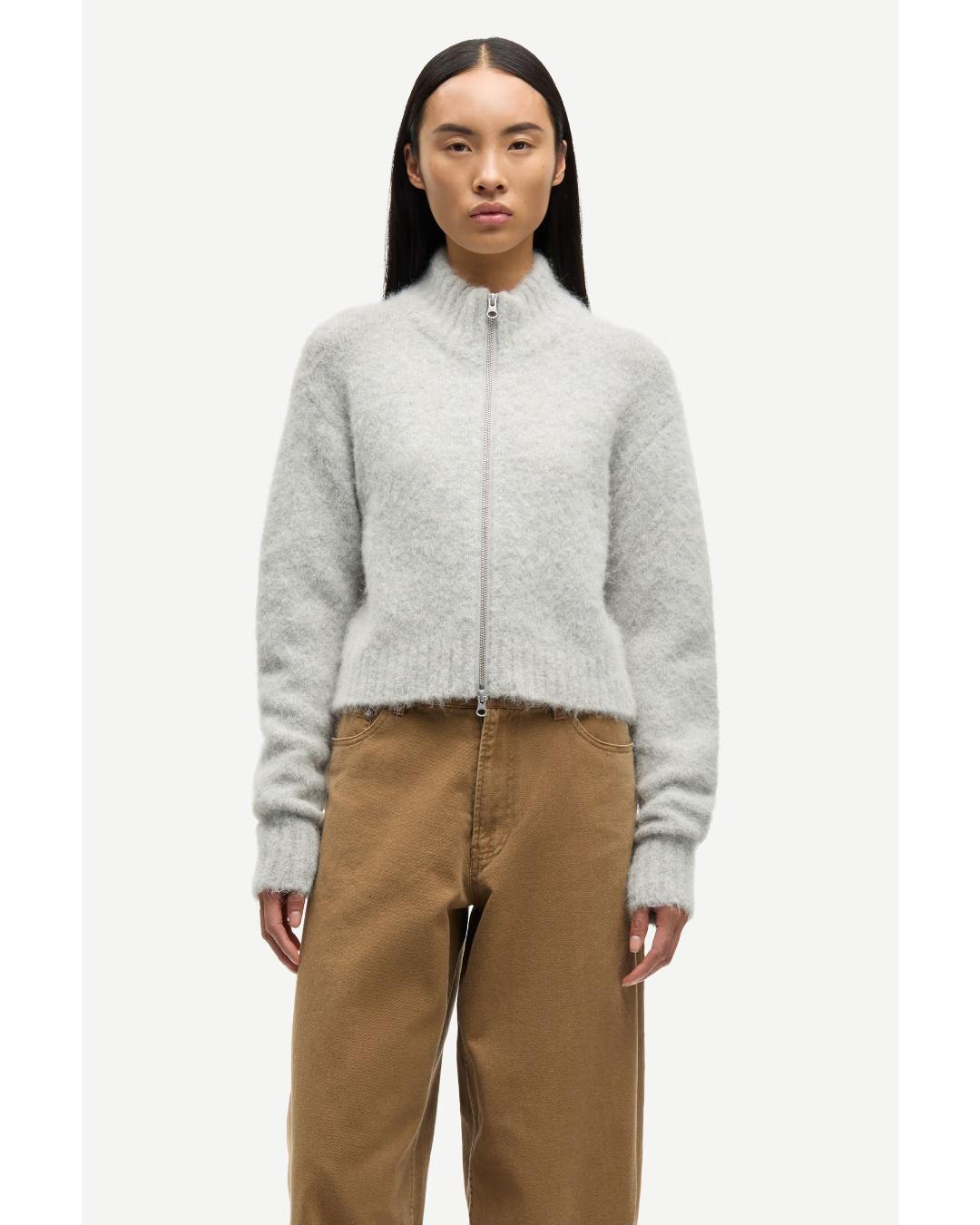 light grey zip sweater