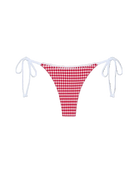 red and white gingham bikini bottom