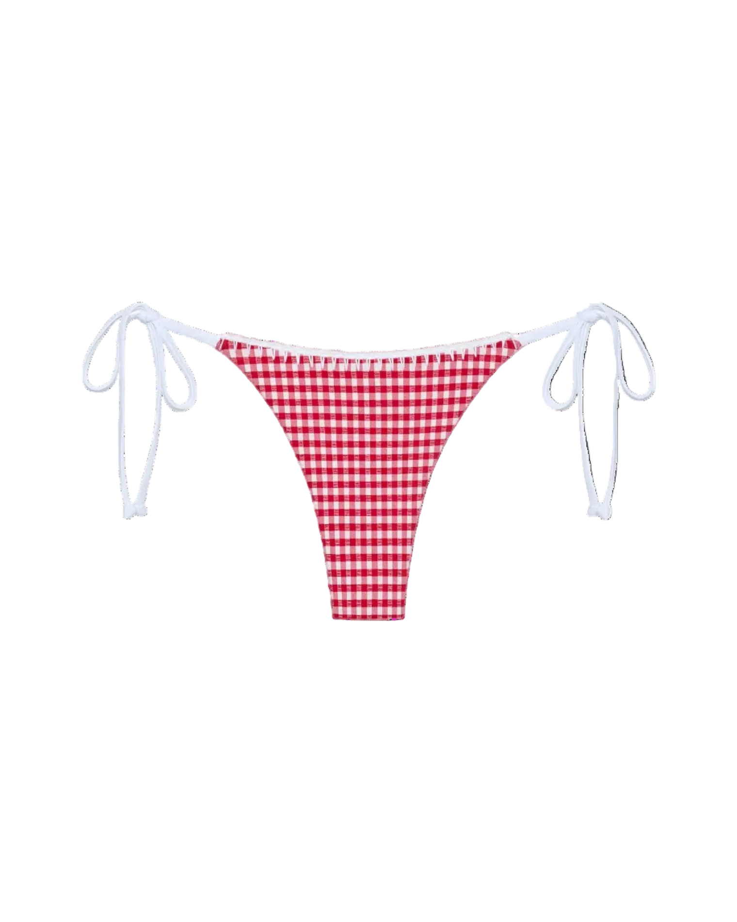 red and white gingham bikini bottom