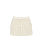 knit cover up mini skirt in cream