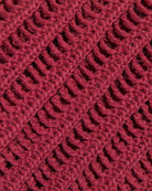 red crochet coveer up mini skirt