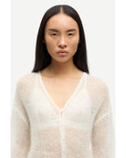 thin knit cardigan in cream