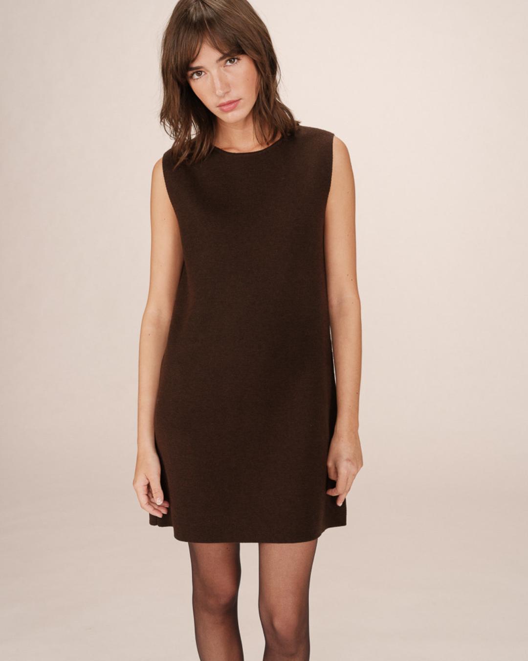 brown mini dress