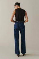 straight medium wash denim pant