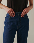 straight medium wash denim pant