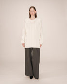 cream knit oversized sweater