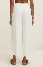cropped white linen pant