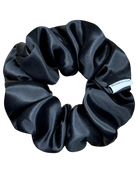black satin scrunchie