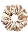 beige satin scrunchie