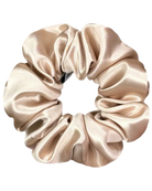 beige satin scrunchie