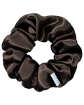 brown satin scrunchie