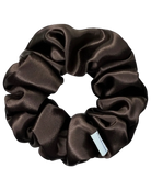 brown satin scrunchie