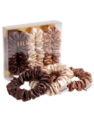 pack of nude colour silk scrunchies