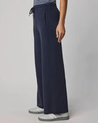 wide leg lounge pant in navy