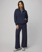 wide leg lounge pant in navy