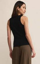 black ribbed racerback tank