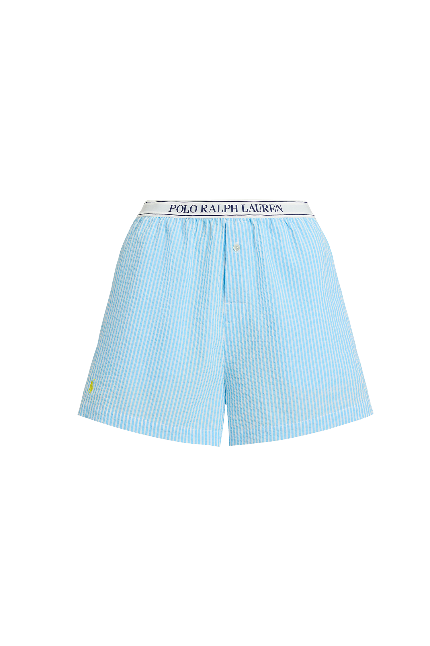 white and blue stripe boxer short