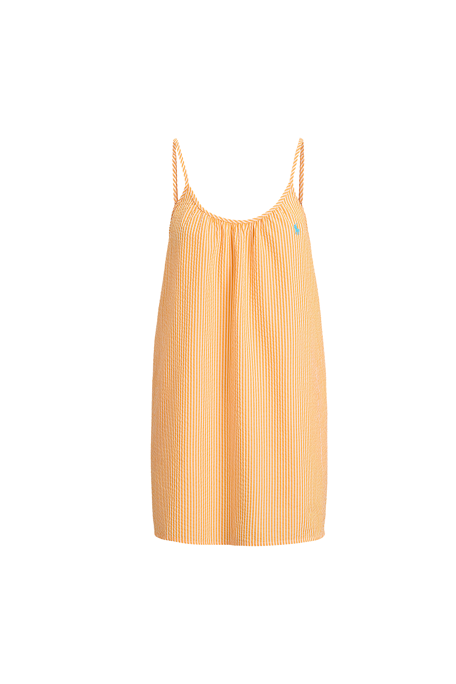 orange mii slip dress