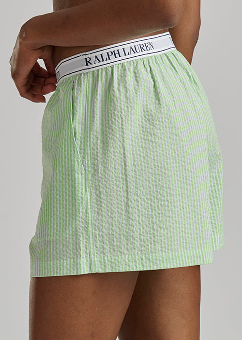 green and white stripe boxer short