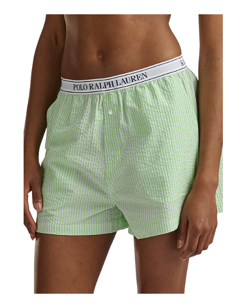 green and white stripe boxer short