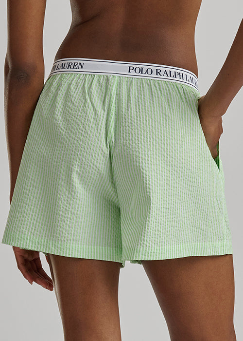 green and white stripe boxer short