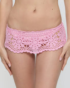 pink crochet swim bottom