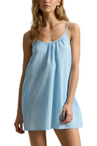 mini lounge slip dress in blue