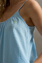 mini lounge slip dress in blue