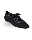 lace ballet flats in black