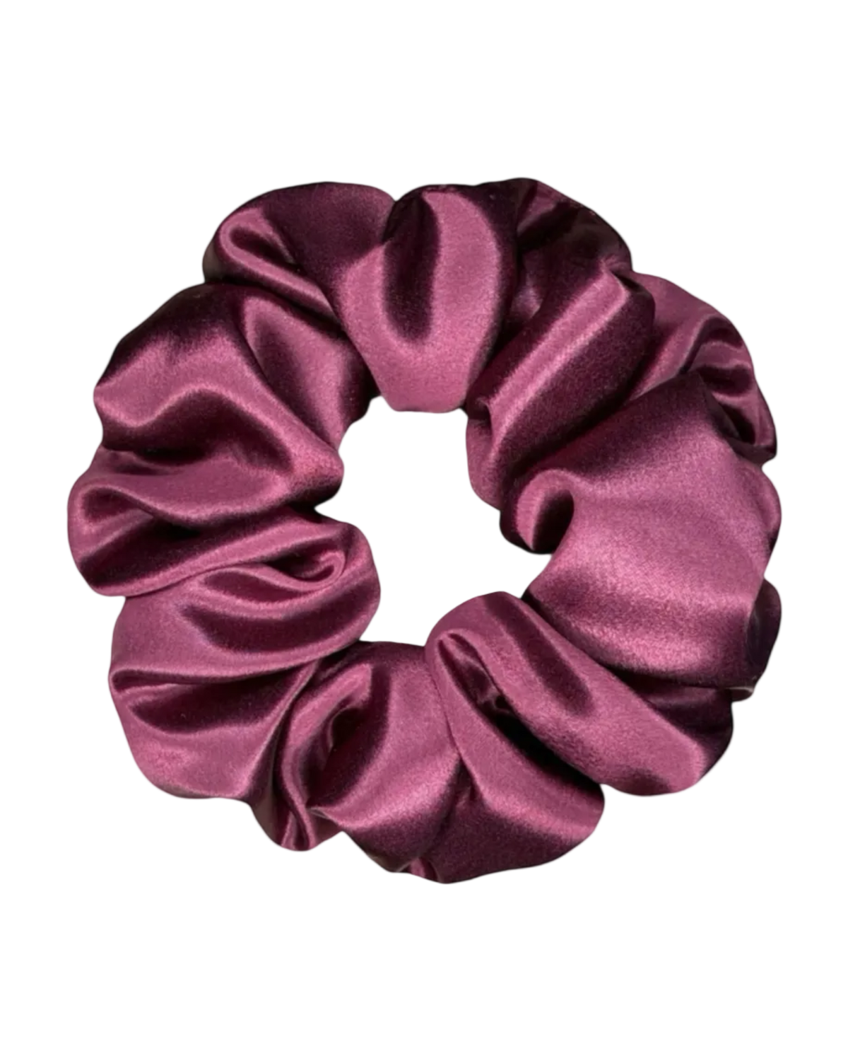 burgundy silk scruchie