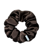 satin scrunchie in brown