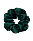 dark green silk scrunchie