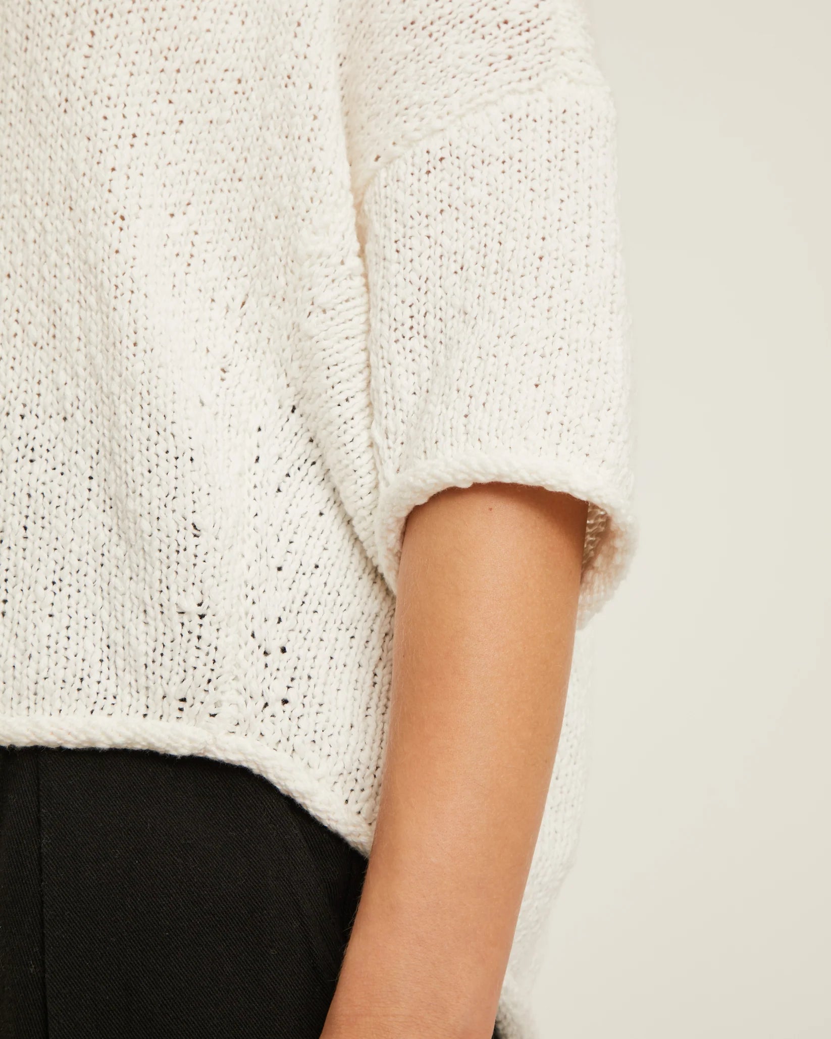 short sleeve knit sweater