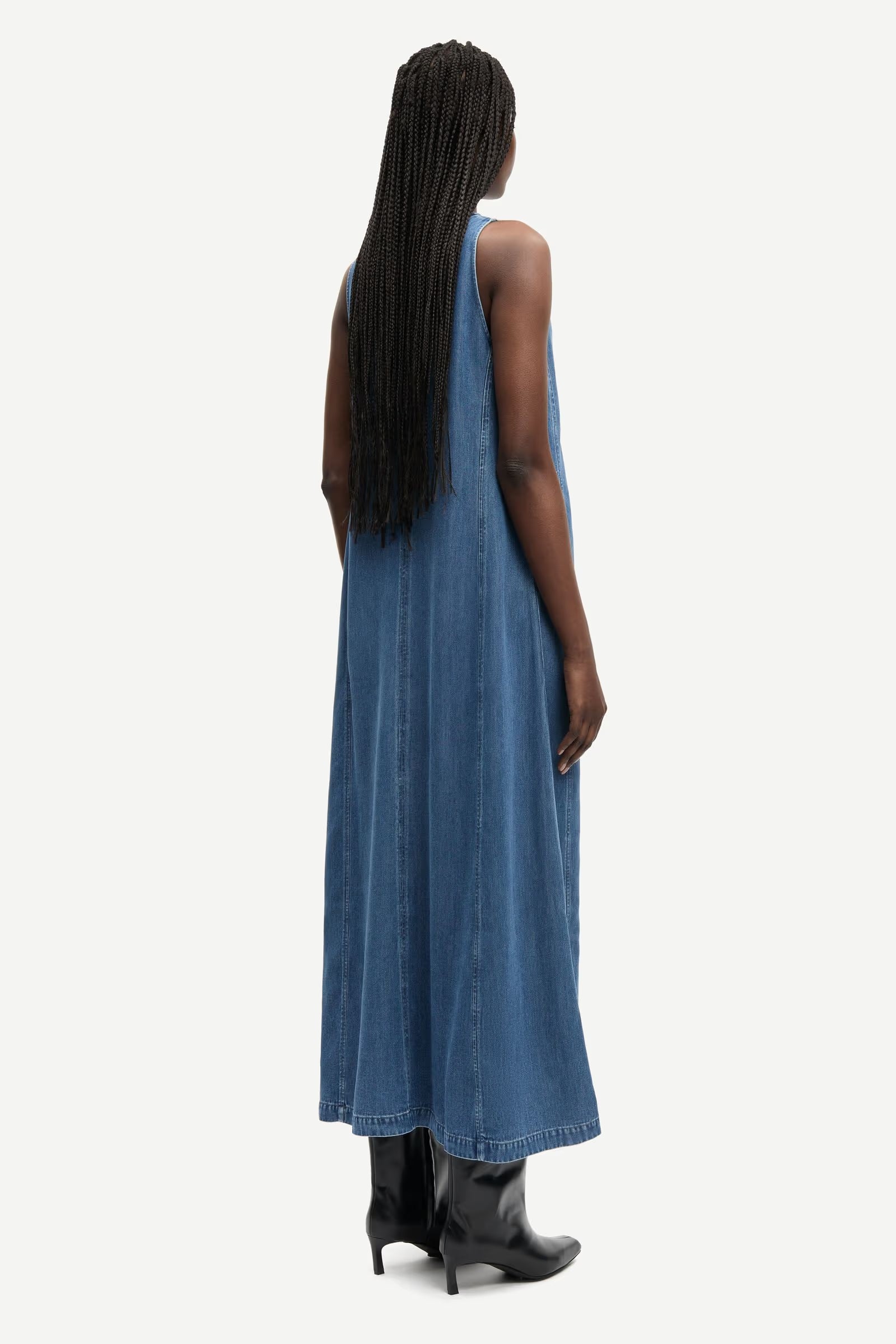 maxi denim dress