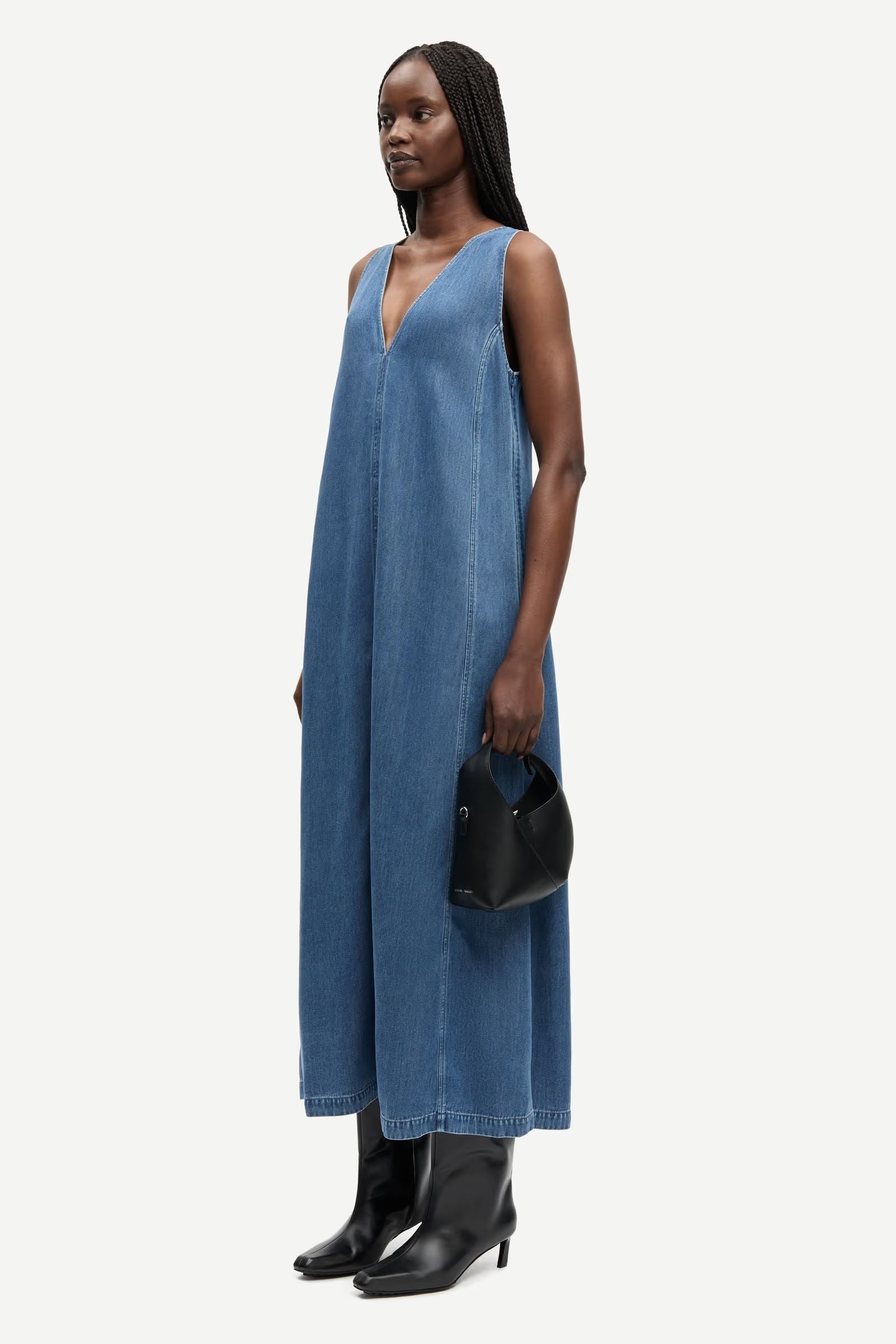 maxi denim dress