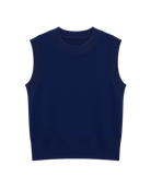 sleeveless knit sweater in navy