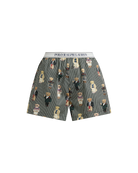 striped green boxers with polo bear al over