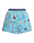 striped polo bear boxer shorts in blue