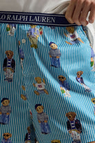 striped polo bear boxer shorts in blue