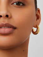 chunky gold hoop earring