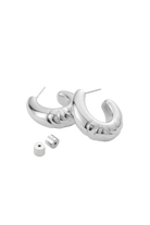 chunky silver hoops