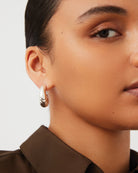 chunky silver hoops
