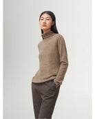 light brown turtle neck sweater