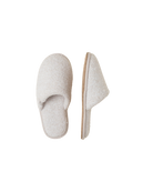 white heathered slippers
