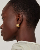 chunky statement gold earrings